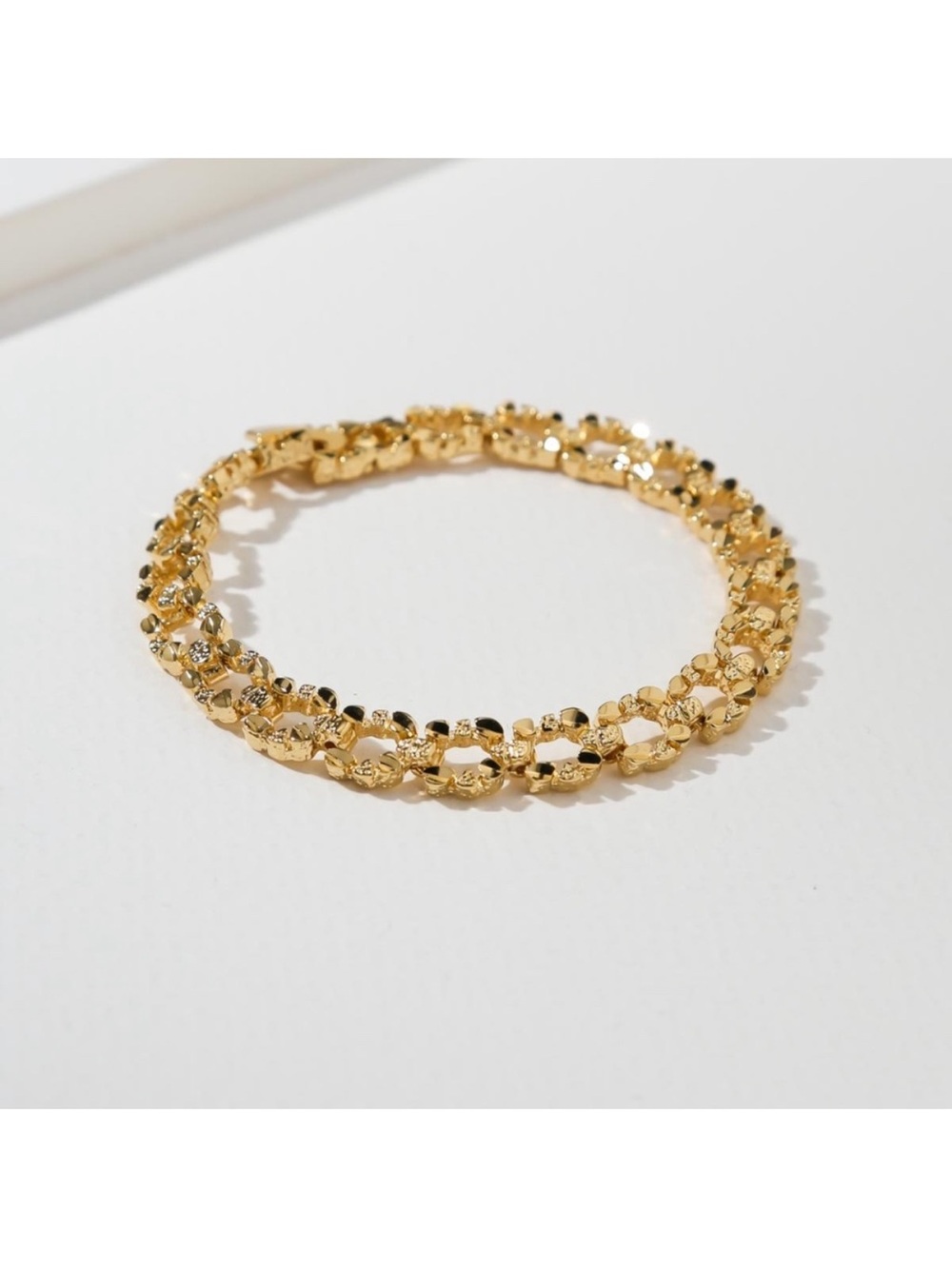 Vanessa Mooney Apollo Gold Nugget Bracelet 24k GP